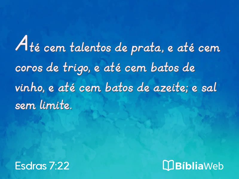 Esdras 7:22 em imagem para compartilhar