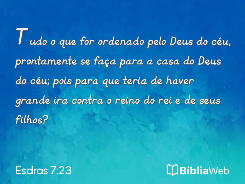 Esdras 7:23 em imagem para compartilhar