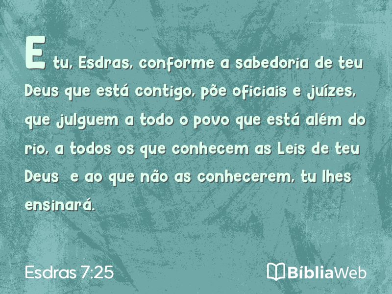 Esdras 7:25 em imagem para compartilhar