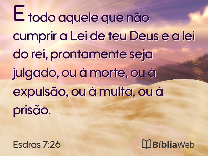 Esdras 7:26 em imagem para compartilhar