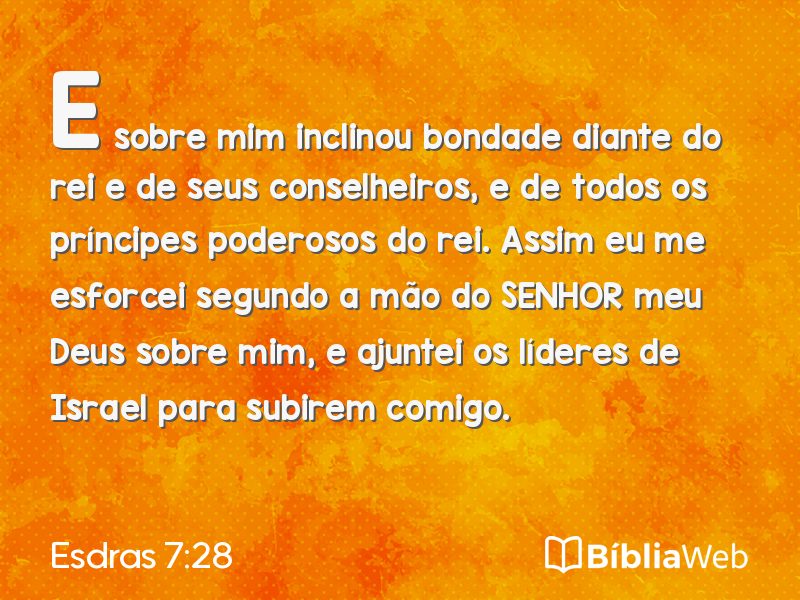 Esdras 7:28 em imagem para compartilhar