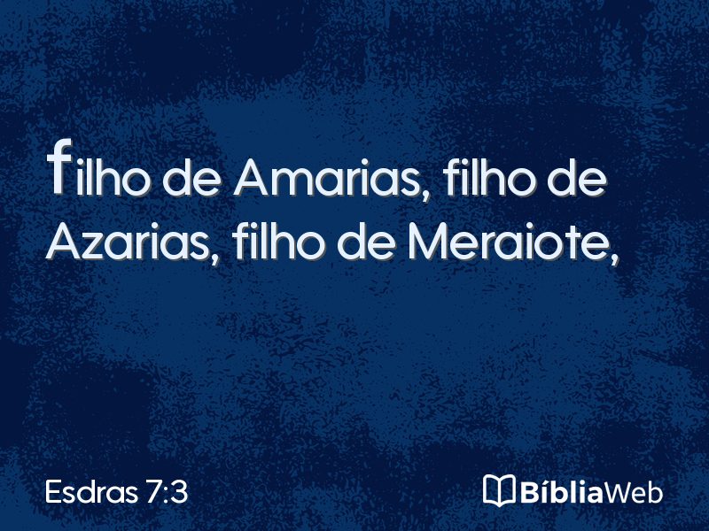 Esdras 7:3 em imagem para compartilhar