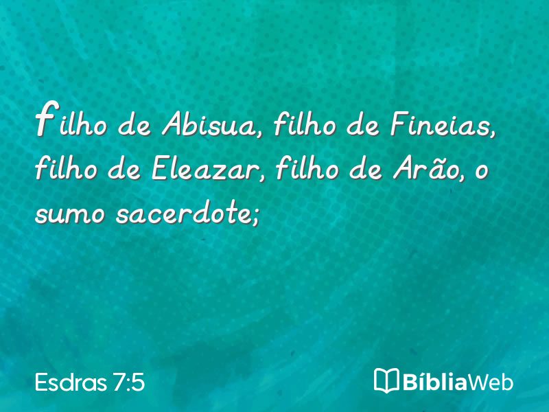 Esdras 7:5 em imagem para compartilhar