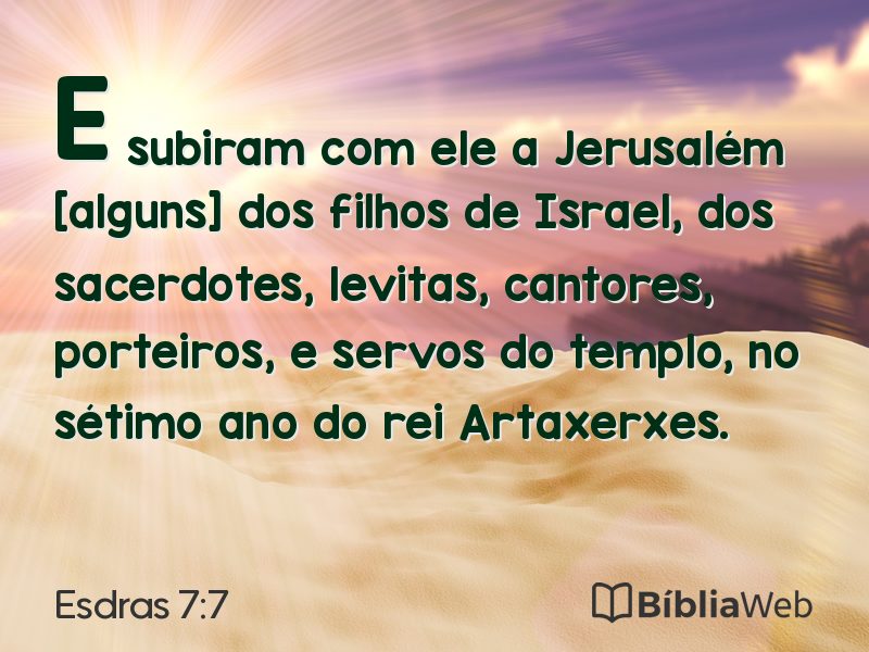 Esdras 7:7 em imagem para compartilhar