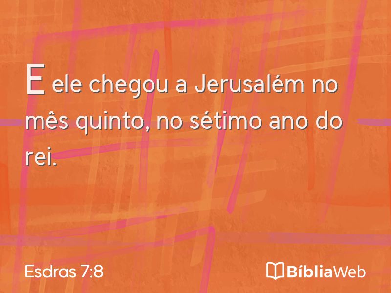 Esdras 7:8 em imagem para compartilhar