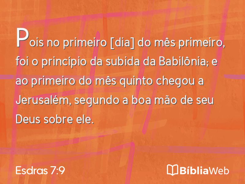 Esdras 7:9 em imagem para compartilhar