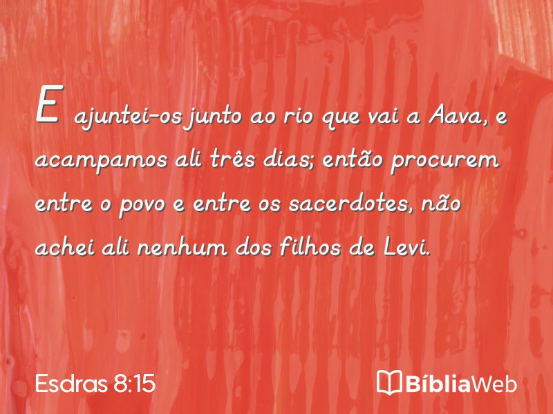 Esdras 8:15 em imagem para compartilhar