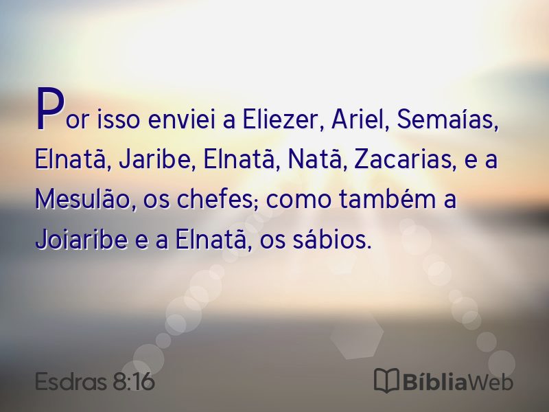 Esdras 8:16 em imagem para compartilhar