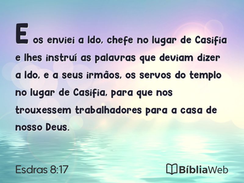 Esdras 8:17 em imagem para compartilhar