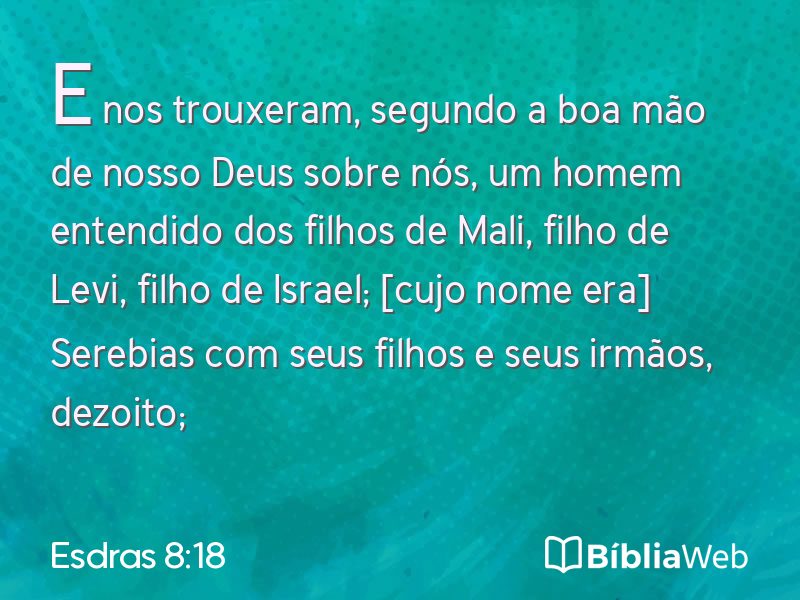 Esdras 8:18 em imagem para compartilhar