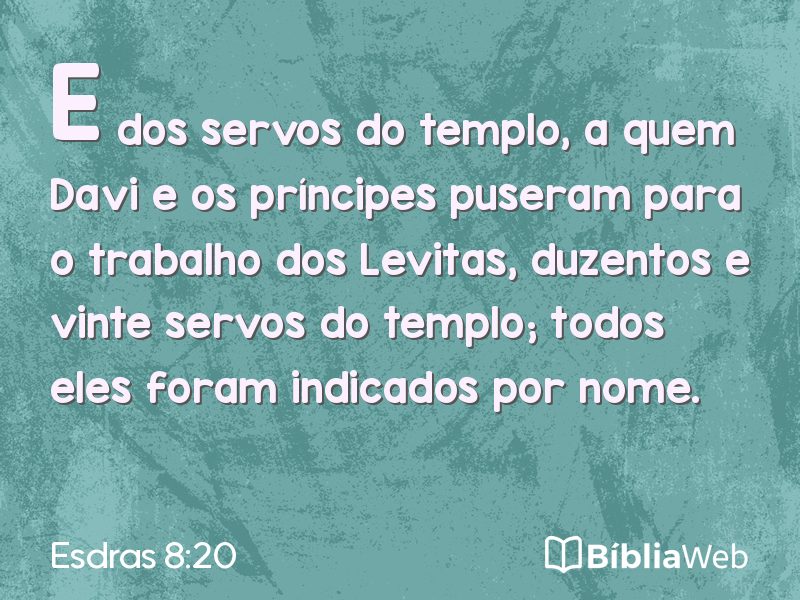 Esdras 8:20 em imagem para compartilhar