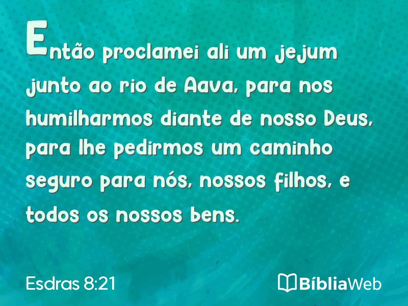 Esdras 8:21 em imagem para compartilhar