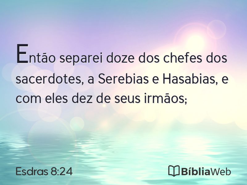 Esdras 8:24 em imagem para compartilhar
