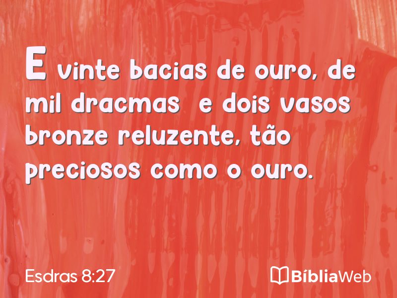 Esdras 8:27 em imagem para compartilhar