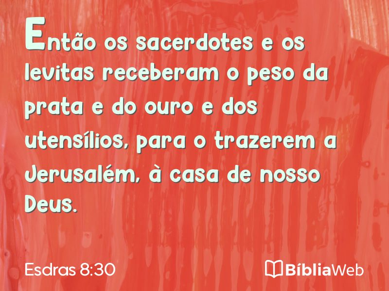 Esdras 8:30 em imagem para compartilhar