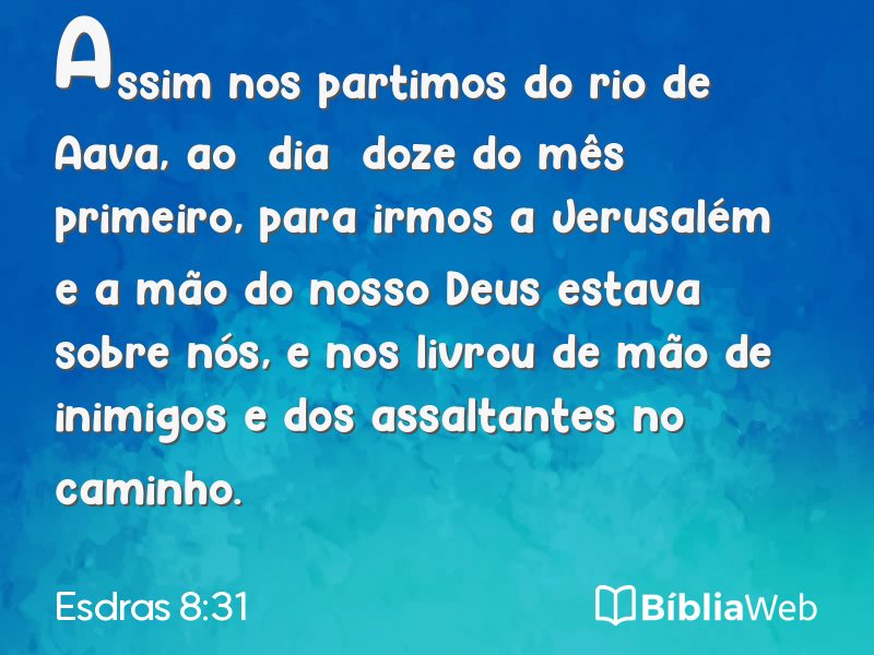 Esdras 8:31 em imagem para compartilhar