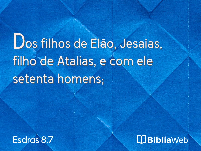 Esdras 8:7 em imagem para compartilhar