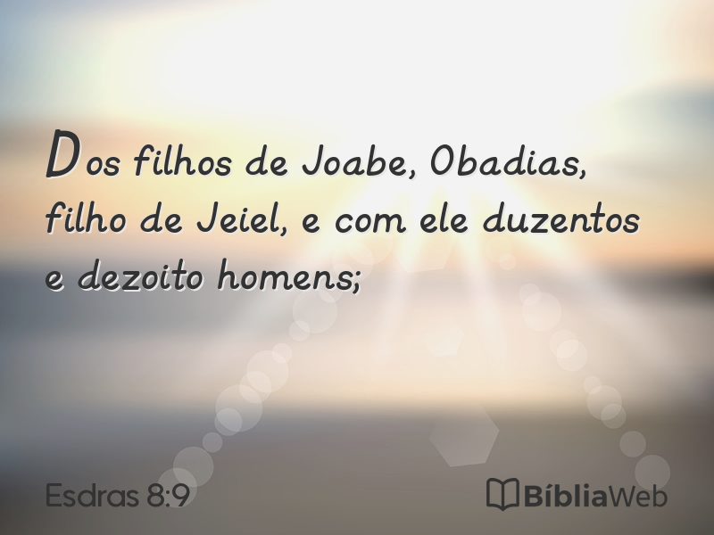 Esdras 8:9 em imagem para compartilhar