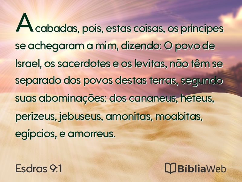 Esdras 9:1 em imagem para compartilhar