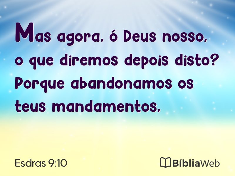 Esdras 9:10 em imagem para compartilhar
