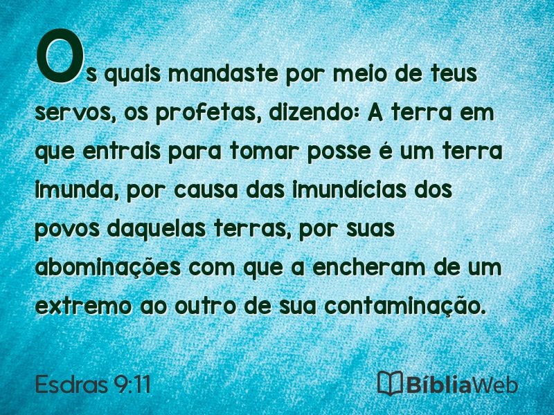Esdras 9:11 em imagem para compartilhar