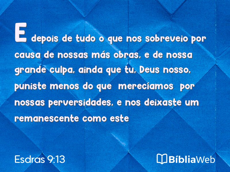Esdras 9:13 em imagem para compartilhar
