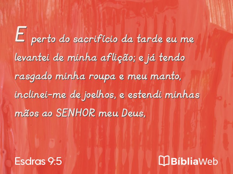 Esdras 9:5 em imagem para compartilhar
