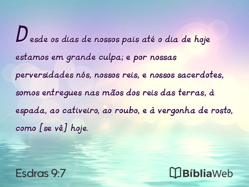 Esdras 9:7 em imagem para compartilhar