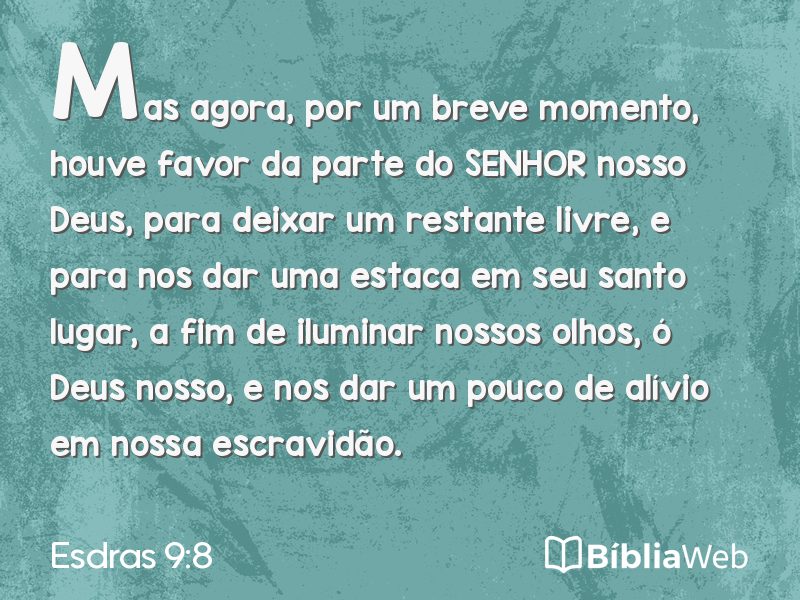 Esdras 9:8 em imagem para compartilhar