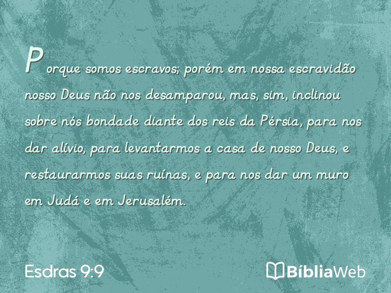 Esdras 9:9 em imagem para compartilhar