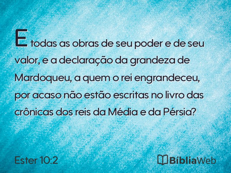 Ester 10:2 em imagem para compartilhar