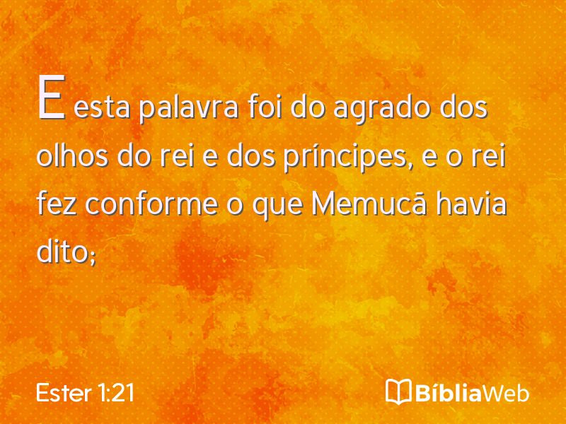 Ester 1:21 em imagem para compartilhar