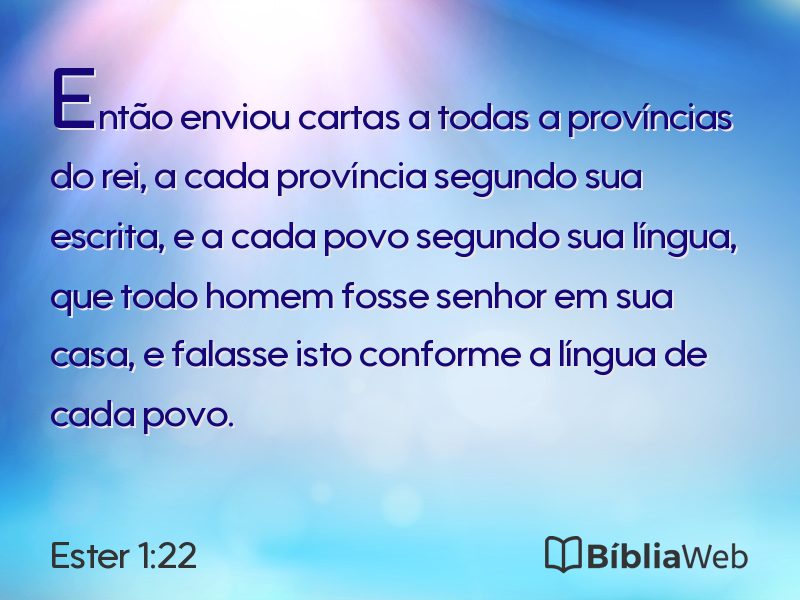 Ester 1:22 em imagem para compartilhar