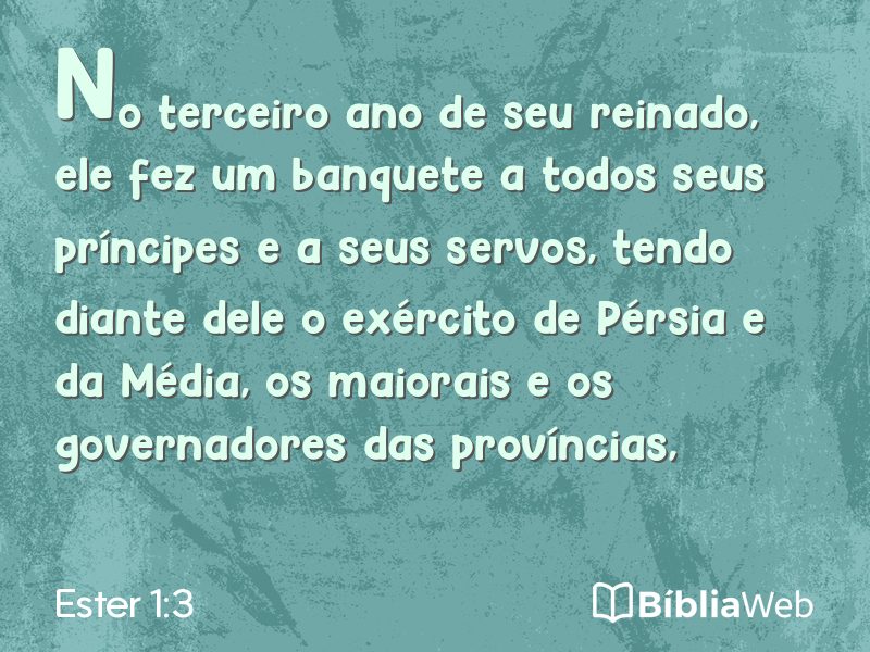 Ester 1:3 em imagem para compartilhar