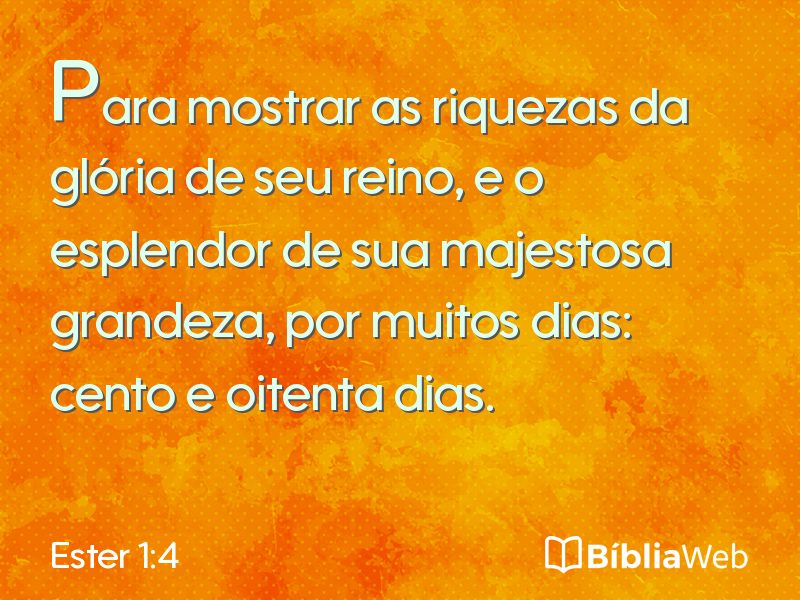 Ester 1:4 em imagem para compartilhar