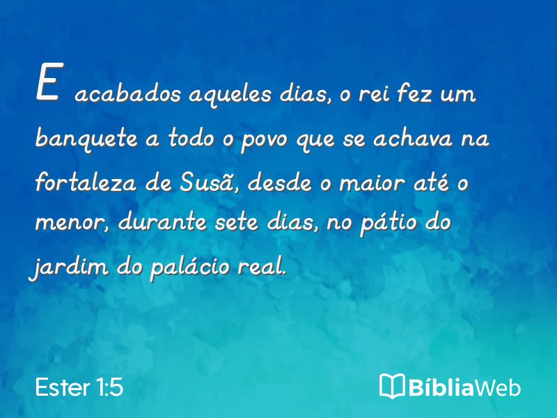 Ester 1:5 em imagem para compartilhar