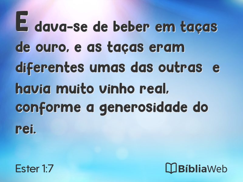 Ester 1:7 em imagem para compartilhar
