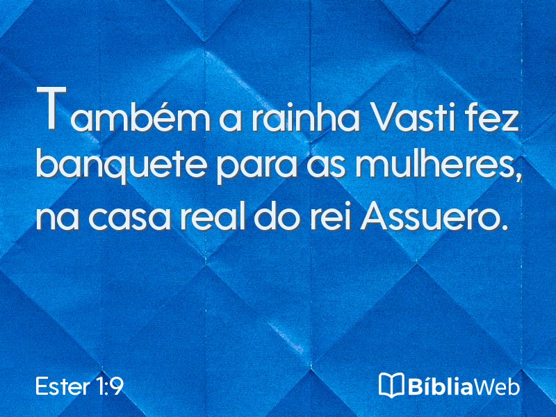 Ester 1:9 em imagem para compartilhar