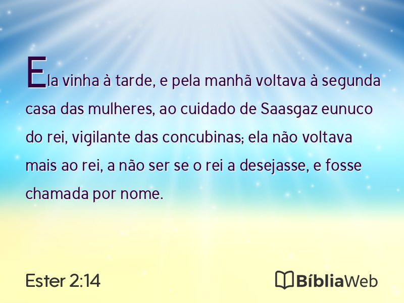 Ester 2:14 em imagem para compartilhar
