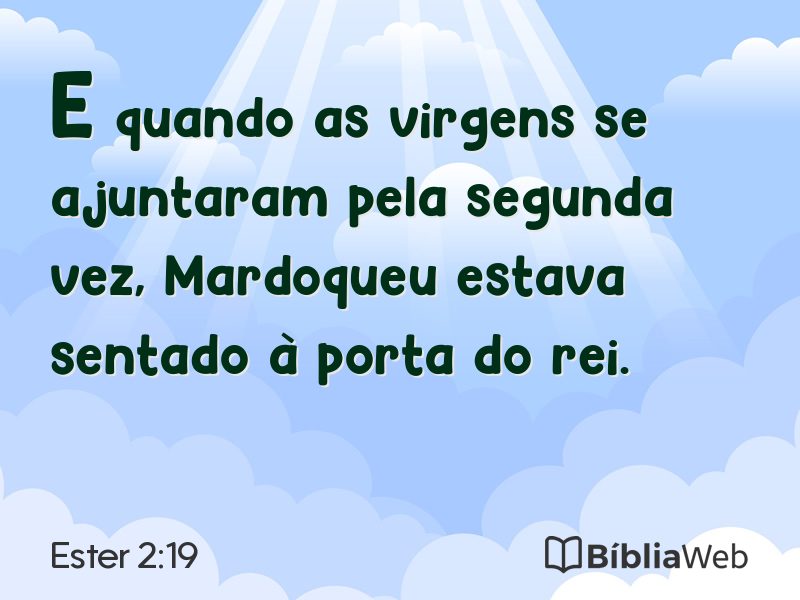 Ester 2:19 em imagem para compartilhar