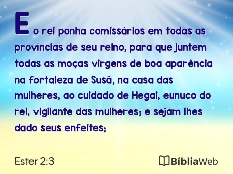 Ester 2:3 em imagem para compartilhar