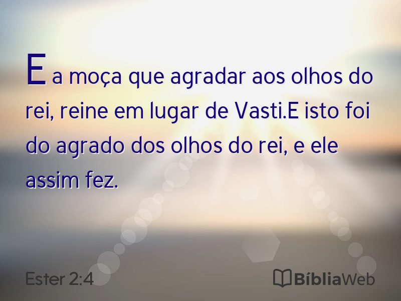 Ester 2:4 em imagem para compartilhar
