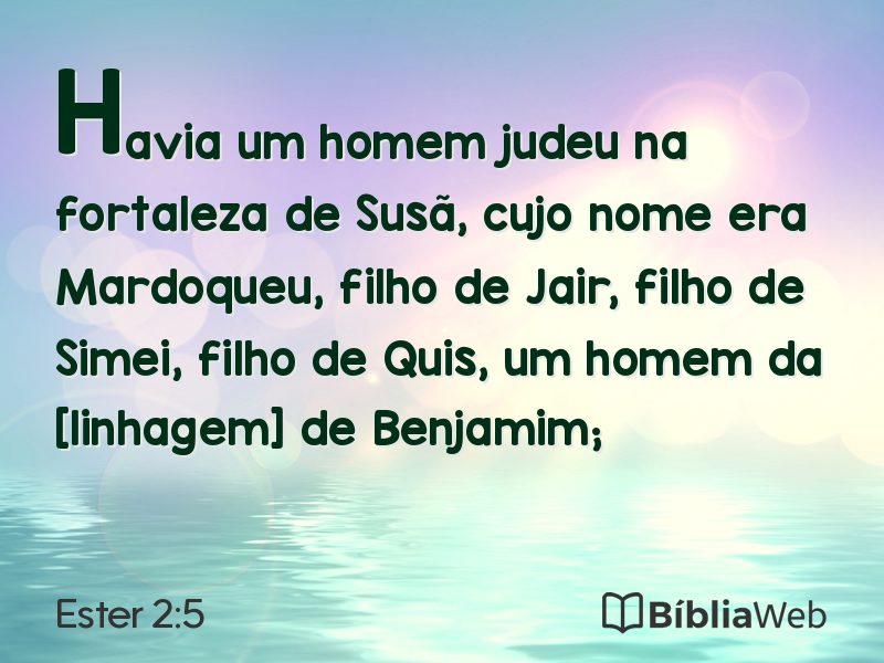 Ester 2:5 em imagem para compartilhar