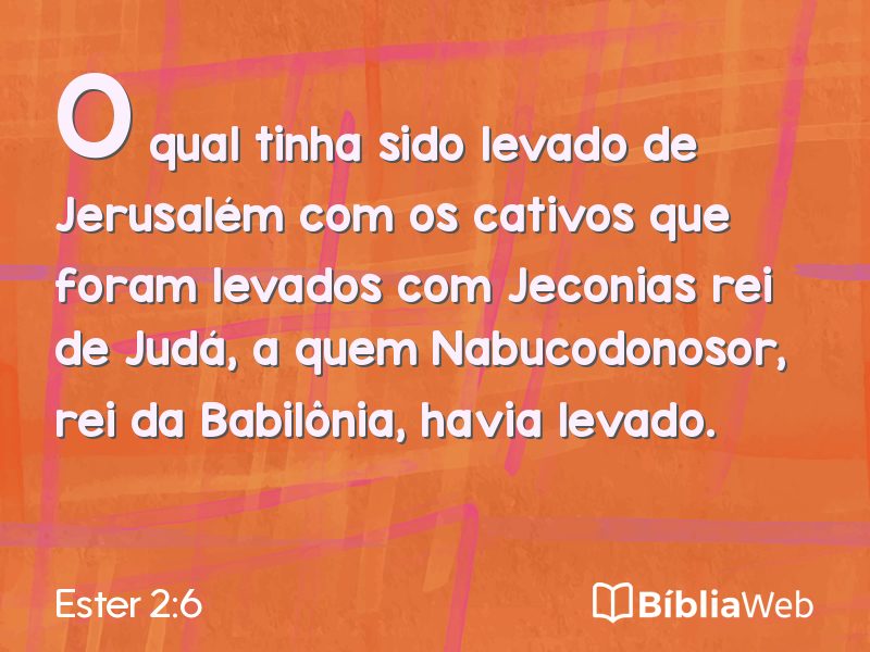 Ester 2:6 em imagem para compartilhar