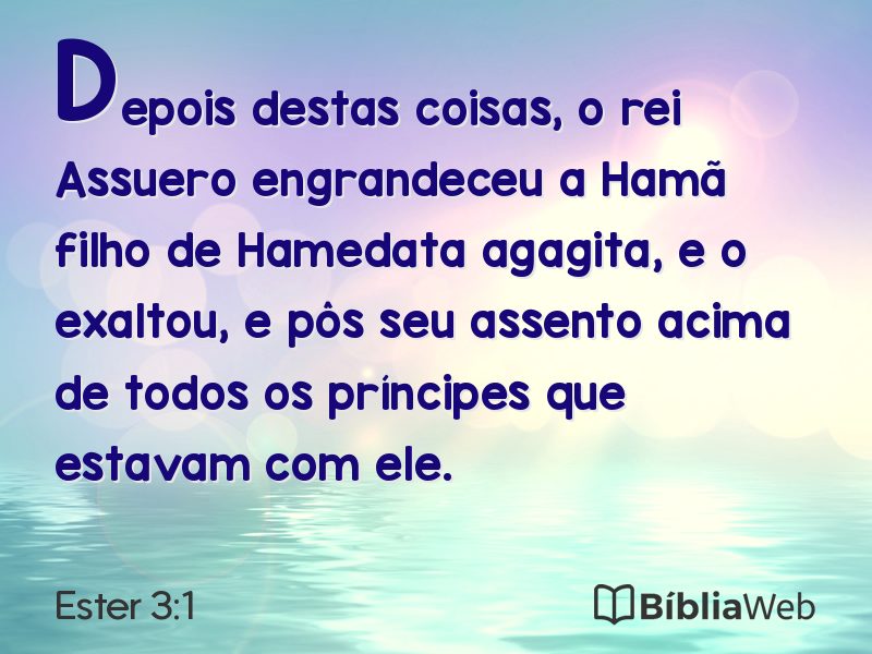 Ester 3:1 em imagem para compartilhar