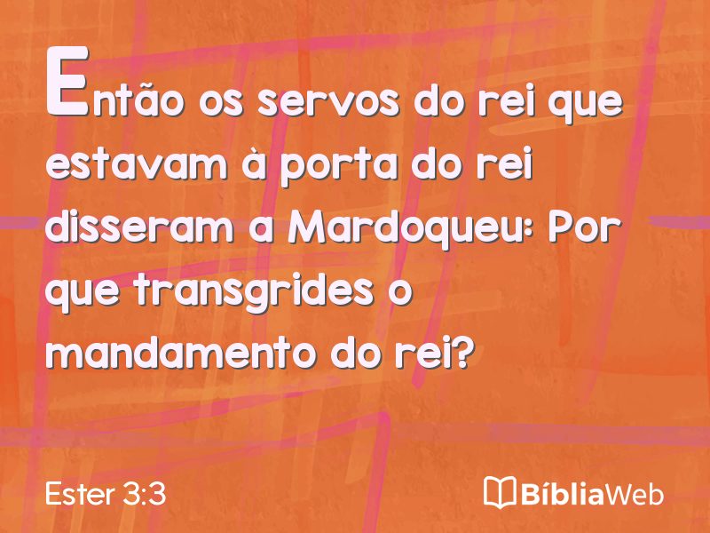 Ester 3:3 em imagem para compartilhar