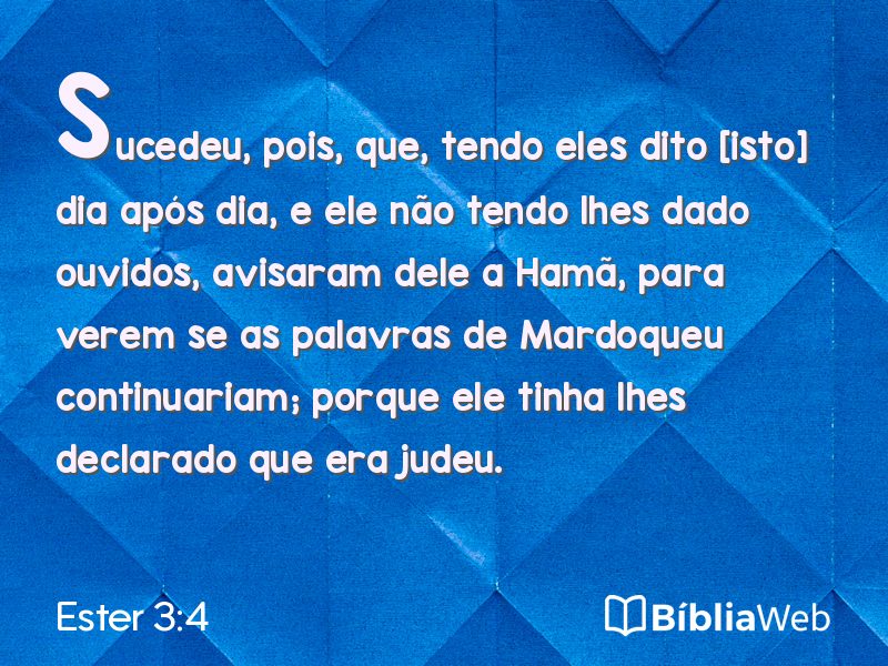 Ester 3:4 em imagem para compartilhar