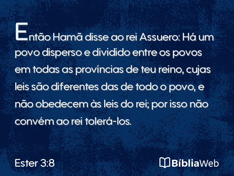 Ester 3:8 em imagem para compartilhar