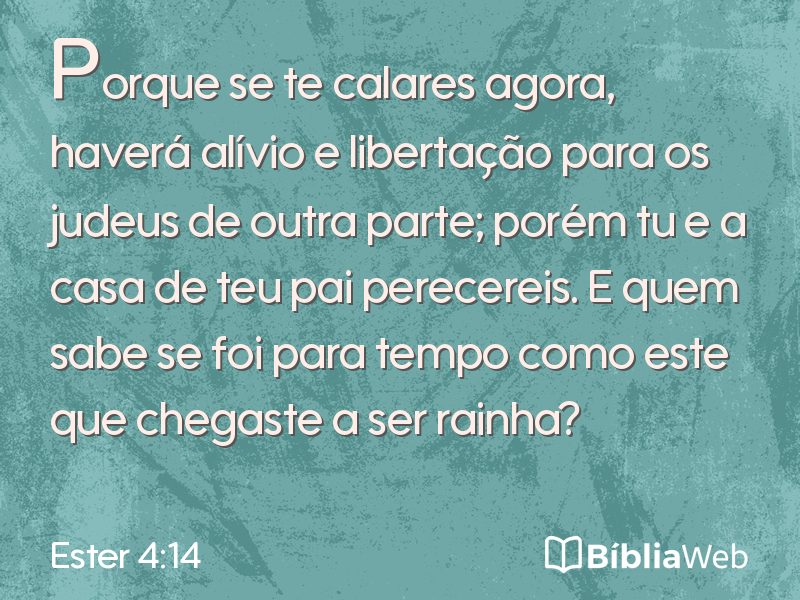 Ester 4:14 em imagem para compartilhar