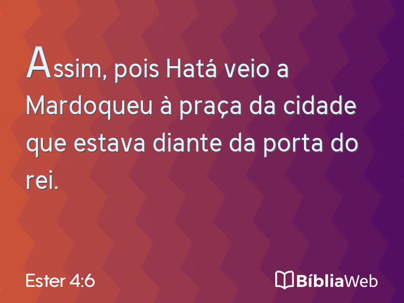 Ester 4:6 em imagem para compartilhar